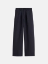 Alex Mill Women's Madeline Pleat Twill Trouser In Washed Black In Washed Black