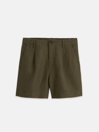 ALEX MILL MADELINE PLEATED SHORTS IN TWILL