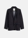 Alex Mill Suitish Blazer In Drapey Twill In Washed Black
