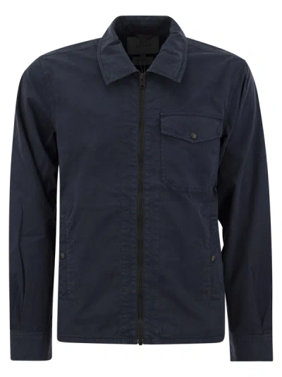 WOOLRICH WOOLRICH GARMENT DYED SHIRT JACKET IN PURE COTTON
