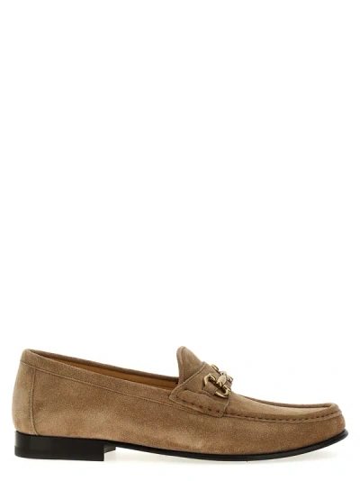 Brunello Cucinelli Suede Embellished Loafers In Brown