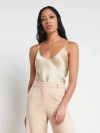 L Agence Lexi Silk Camisole In Toasted Almond