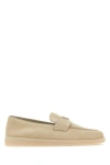 Prada Suede Loafers In White