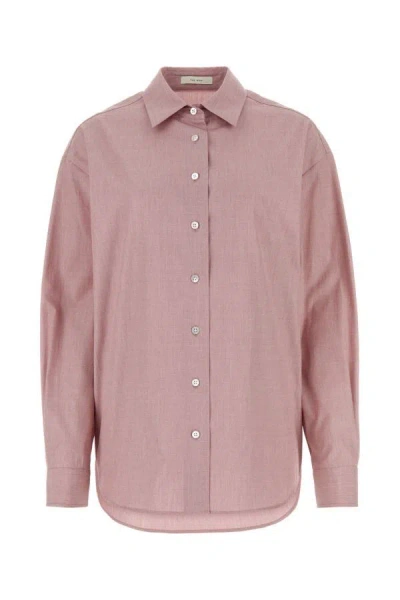 The Row Attica Oversized Button Down Shirt In Pink