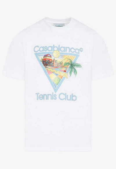 Casablanca Graphic-print T-shirt In White