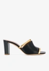 Malone Souliers Demi 70 Cut-out Leather Mules In Black