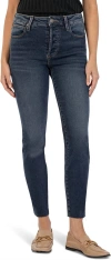 KUT FROM THE KLOTH CHARLIZE HIGH RISE FAB AB CIGARETTE LEG RAW HEM JEANS IN UTMOST WASH