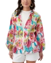 Trina Turk Rue Zip Front Jacket In Multi