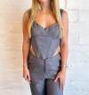 Nia Noa Corset In Grey In Grey