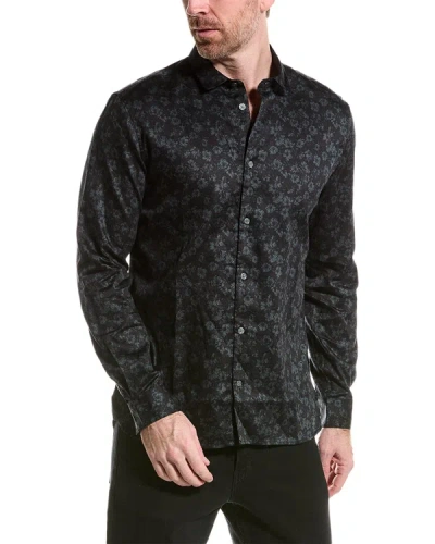 John Varvatos Ross Slim Fit Sport Shirt In Black