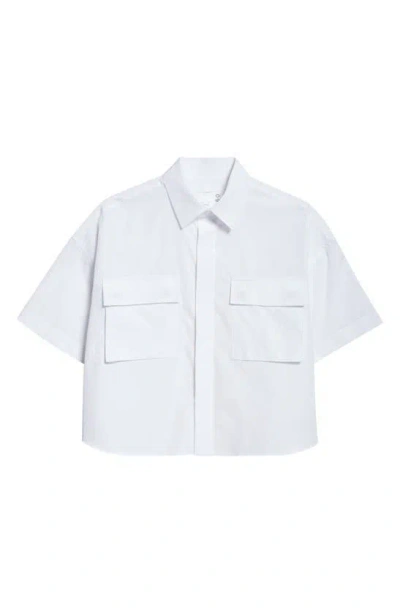 Sacai X Thomas Mason Cotton Poplin Shirt In Off White