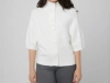 Coco Y Club Front Button Up Sweater In Off White In White