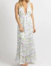 Fate By Lfd Floral Tassel Tie Maxi Dress In Lavender In Purple
