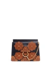 CHLOÉ 'Faye' medium stud floral patch leather shoulder bag