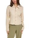 ELLEN TRACY LINEN-BLEND CROP JACKET