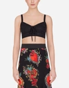 DOLCE & GABBANA Cropped bustier top with laces,F7W64TG9830N0000