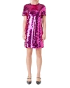 ENDLESS ROSE CECILE CIRCLE SEQUINS MINI DRESS IN FUCHSIA