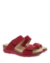 DANSKO WOMEN'S MADDY LIGHT WEIGHT ADJUSTABLE SLIDE SANDAL IN RED