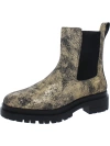 Ralph Lauren Corinne Womens Leather Ankle Booties In Gold