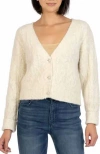 KUT FROM THE KLOTH PETRA BUTTON DOWN CROP CARDIGAN IN IVORY