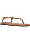Nine West Bassie3 Womens Faux Leather Thong Ankle Strap In Multi