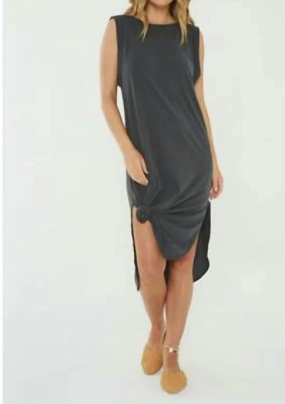 Project Social T Easy Twist Sleeveless Dress In Grey In Gray