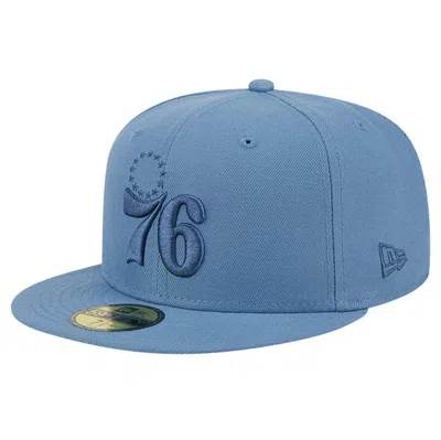 New Era Blue Philadelphia 76ers Color Pack Faded Tonal 59fifty Fitted Hat