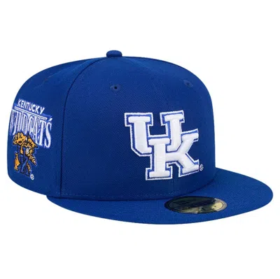 New Era Royal  Kentucky Wildcats Throwback 59fifty Fitted Hat