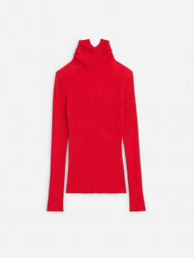 Alex Mill Cristy Ribbed Turtleneck In Red