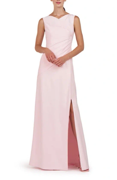 Kay Unger Women's Nicolette V-portrait Neck Gown In Pink Pearl