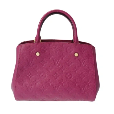 Pre-owned Louis Vuitton Montaigne Canvas Handbag () In Purple