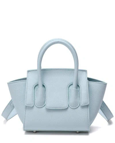 Tiffany & Fred Paris Top Handle Leather Satchel In Blue