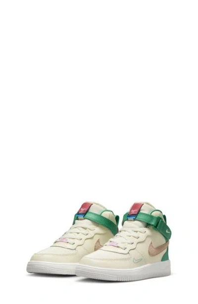 Nike Force 1 Mid Se Easyon Little Kids' Shoes In White