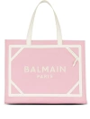 Balmain B Army Medium Logo Canvas Shopper Tote Bag In Pink & Purple
