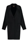 Hugo Boss Cattina Wool-blend Coat In Black