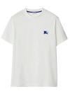 Burberry Ekd Embroidery Cotton T-shirt In White