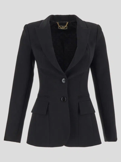 Elisabetta Franchi Jackets And Vests In Black