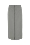 Fendi Light Grey Mohair Blend Skirt In Grey