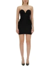 Genny Strapless Mini Dress Side Detailing In Black