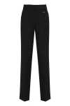 Jacquemus Straight Leg Trousers Split Ankles In Black