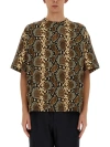 Jil Sander T-shirt With Animal Pattern In Animalier