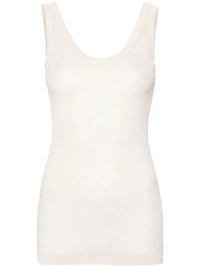 Lemaire Ribbed Tank Top In Nude & Neutrals