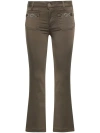 Liu •jo Mid-waist Flared Trousers In Verde