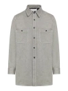 Maison Margiela Four-stitched Long-sleeved Shirt In Grey