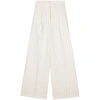 Max Mara Wide-leg High Waist Trousers With Vertical Stripes In Neutrals