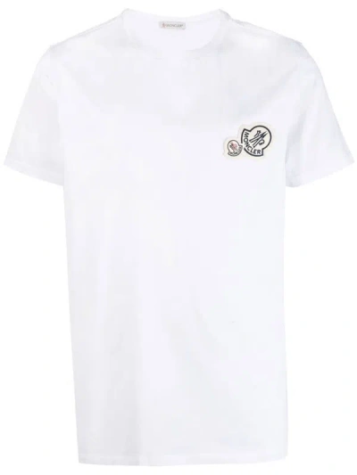 Moncler Double Badge T-shirt In White