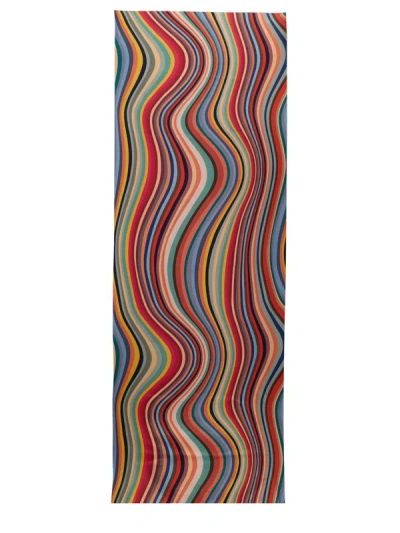 Paul Smith Scarf With Logo In Multicolour