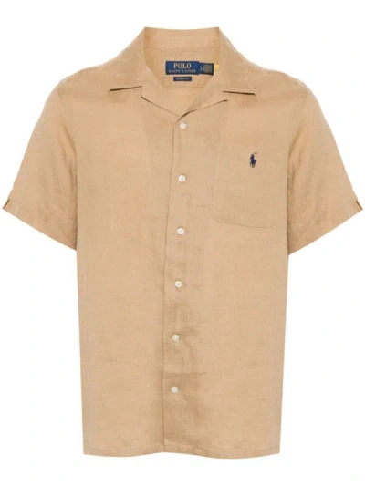 Polo Ralph Lauren Pocket Detail Button-up Shirt In Vintage Khaki
