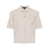Theory Mélange-effect Shirt In Neutrals