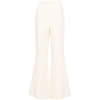 Twinset Broderie Anglaise Flared Trousers In Neutrals